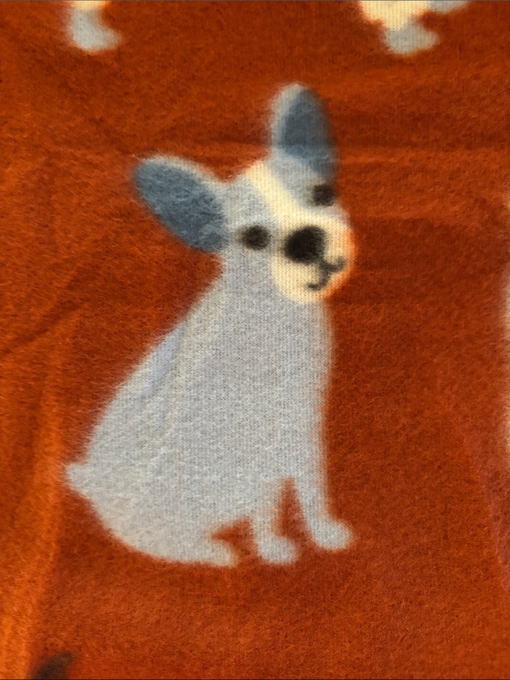 NWT Plush Rust Orange Dog Print Throw Blanket 50 X 60 - Picture 10 of 16